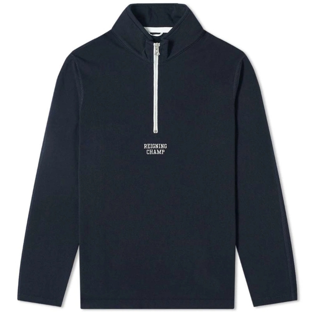 REIGNING CHAMP Embroidered Half Zip Size M